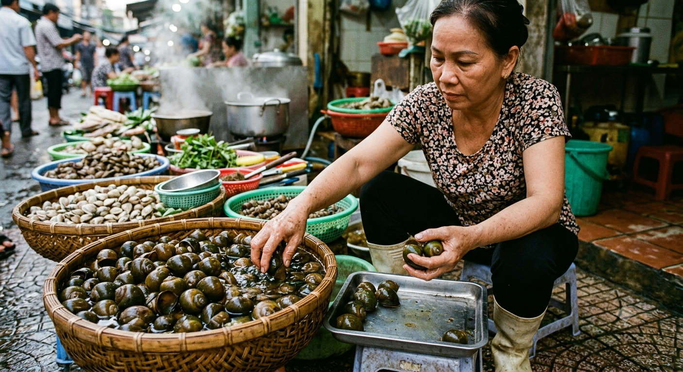 Nghệ thuật chọn ốc lát tươi ngon cho món hấp hoàn hảo