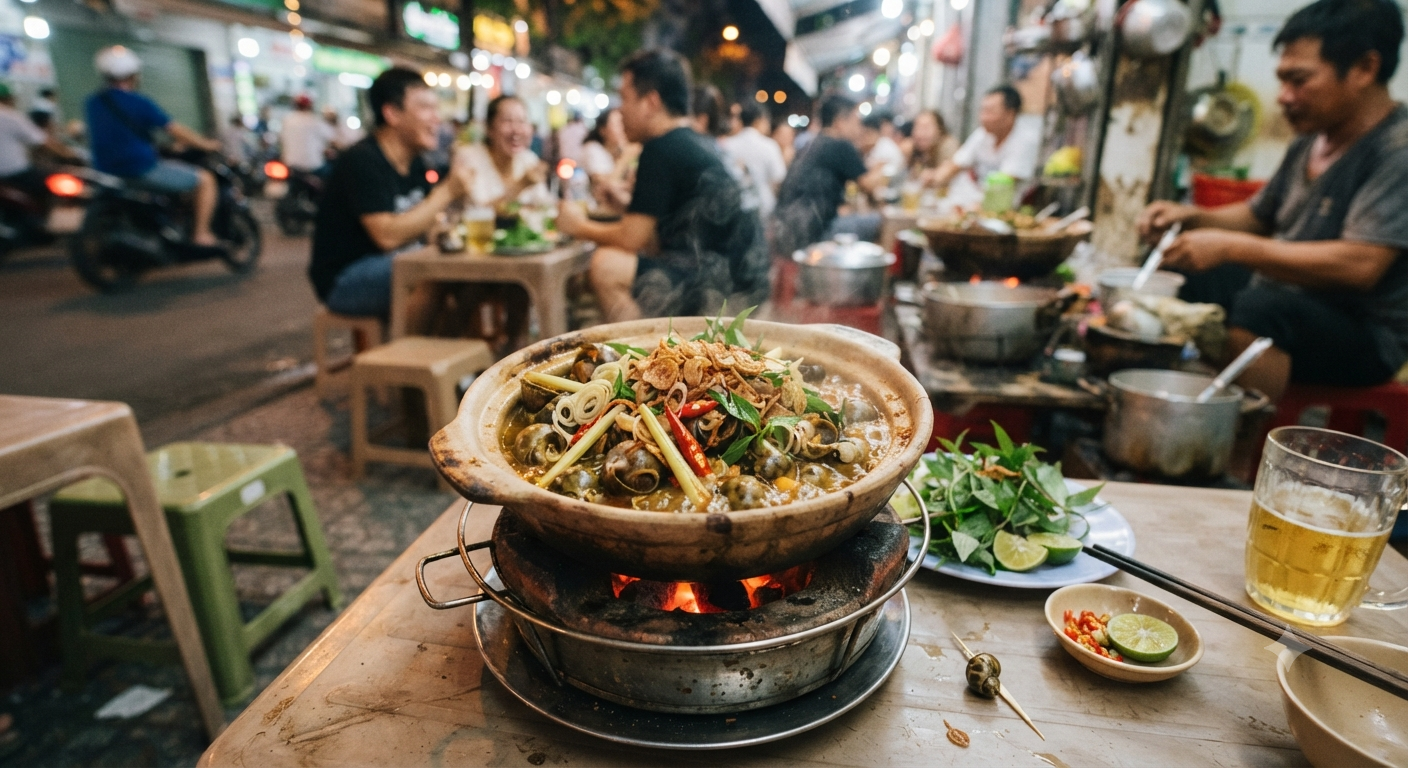 Đặc điểm hấp dẫn của ốc lát xào sả ớt tại Ốc Điện Lực